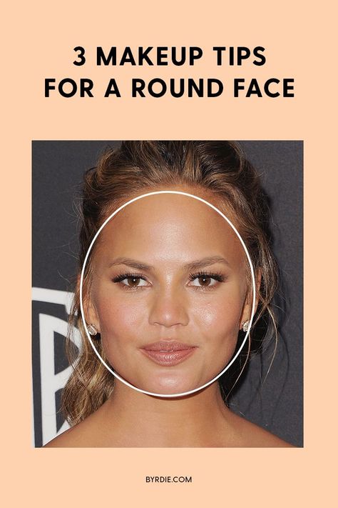 How to make your round face look slimmer with makeup. #face #facebeauty #facemakeup #makeup #womensbeauty Round Face Makeup Tips, Makeup Tips Round Face, Contour For Round Face, Makeup Reference, How To Apply Bronzer, Makeup Tips For Brown Eyes, Circle Face, Hairstyle For Chubby Face, Eyeliner Designs