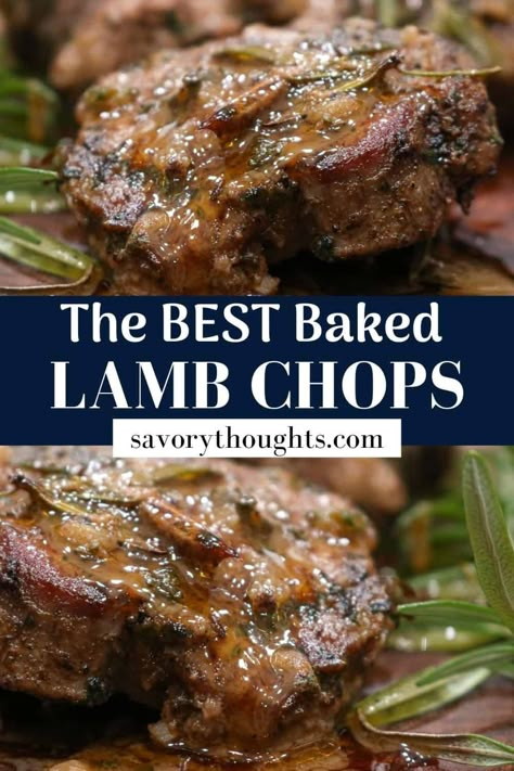 Easy Baked Lamb Chops Panko Crusted Lamb Chops, Lamb Chop Loins Recipes, Mustard Lamb Chops, Baked Lamb Loin Chops Oven, Lamp Chop Recipes, Lamb Chump Chops Recipe, Stuffed Lamb Chops, Lamb Loin Chop Recipes Baked, Oven Baked Lamb Chops Recipes