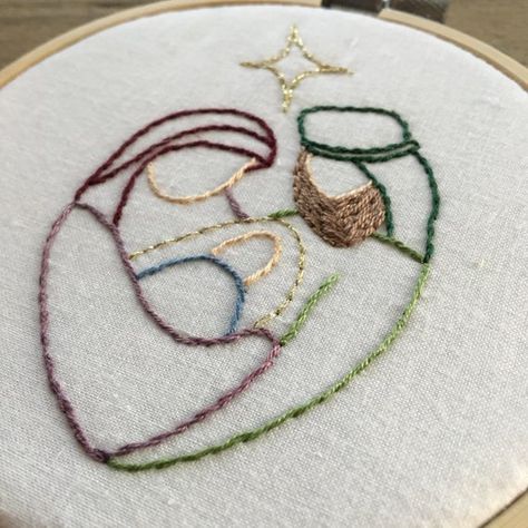 Embroidered Nativity, Embroidered Decor, Campus Ministry, Embroidered Christmas Ornaments, Mexican Embroidery, Christmas Embroidery Patterns, Nativity Christmas, Embroidery Christmas, Fabric Embroidery