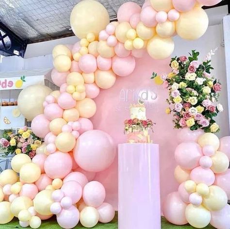 Check out this item in my Etsy shop https://www.etsy.com/listing/1399285570/diy-pastel-pink-and-yellow-balloon