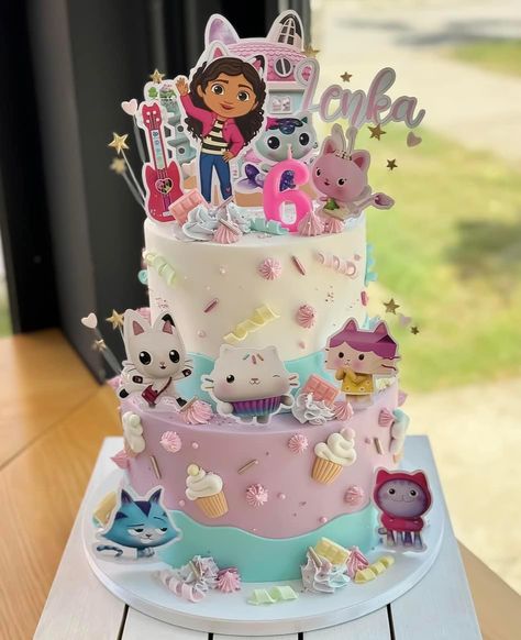 Gabby Cat Birthday Party Cake, Hey Gabby Birthday Cake, Gaby Dollhouse Birthday Party, Gabby Birthday Cake, Gaby Dollhouse Cakes, Gabbys Dollhouse Birthday Cake, Gabbys Dollhouse Cake, Gabbys Dollhouse Birthday, Paw Cake