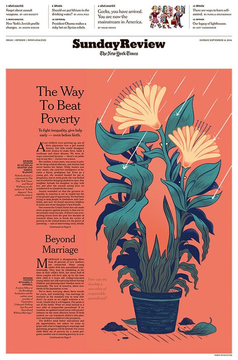 Editorial Illustrations on Behance New York Times Illustration, Editorial Illustration Magazine, Botanical Posters, 잡지 레이아웃, غلاف الكتاب, Editorial Design Layout, Robert Frank, Graphisches Design, Editorial Art