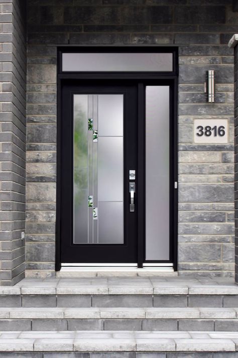 Doors Done Right by Nordik Windows and Doors | Nordik Windows & Doors Glass Entrance Doors Modern, Modern Exterior Doors Front Entry, Modern Front Doors With Glass Panels, Exterior Doors With Glass Panels, Front Door Systems, Front Doors With Glass Panels, Front Foor, Doors With Glass Panels, Wood Garage