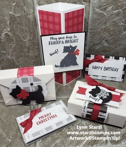 Stampin Up Envelope Treat Boxes, Christmas Scottie, Scotty Dog, 2022 Christmas, Stampin Up Christmas, Treat Box, Designer Series Paper, Christmas 2022, Fun Fold Cards