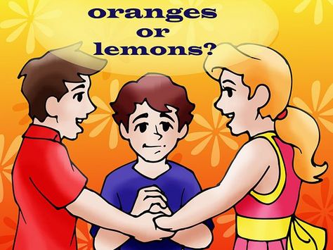 Play Oranges and Lemons - wikiHow Lemon Game, Children Games, Oranges And Lemons, Games For Kids, To Play, Lemon, Orange