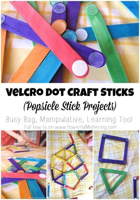 Velcro Dot Craft Sticks Popsicle Stick Projects Popsicle Stick Projects, Craft Stick Projects, Stick Projects, Teaching Shapes, Craft Sticks, Popsicle Stick Crafts, Free Play, Busy Bags, Popsicle Stick