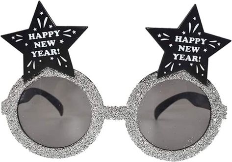 Sunglasses Favors, Funny Photo Props, Happy New Year Signs, Sunglasses Funny, New Years Hat, Funny Sunglasses, Photo Booth Prop, Funny Glasses, New Year Eve