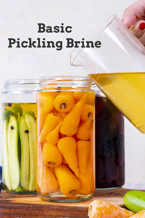 Brine For Dill Pickles, Pickel Brine Recipe, Quick Pickle Brine, Homemade Pickle Brine, Pickled Brine Recipe, Best Pickle Brine Recipe, Brine For Pickling, Best Pickling Brine, How To Use Pickling Spice