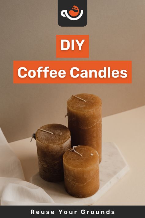 Don't throw your coffee grounds away! The life cycle of coffee grounds doesn’t have to end after your last sip. Save your coffee grounds and try out these creative and practical DIY hacks ☕ ♻️ Click the link for the full recipe & guide 👆 #coffeegrounduses #coffeediy #coffeetips #coffeebrewing #usedcoffeegrounds Coffee Ground Candles Diy, Coffee Diy Crafts, Coffee Flights Diy, Coffee Bean Crafts Diy Projects, Coffee Candles Diy, Crafts With Coffee Beans, Coffee Crafts Diy, Used Coffee Grounds Uses, Coffee Candle Diy