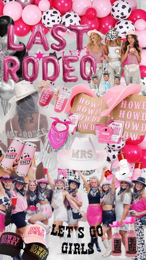 Pink Country Bachelorette Party, Hen Party Last Rodeo, Final Rodeo Bachelorette Party, Last Rodeo Disco Bachelorette Party, Bachelorette Party Themes Rodeo, Pink Last Rodeo Bachelorette Party, Themed Hen Party Ideas, Her Last Rodeo Bachelorette Party, Memphis Bachelorette Party