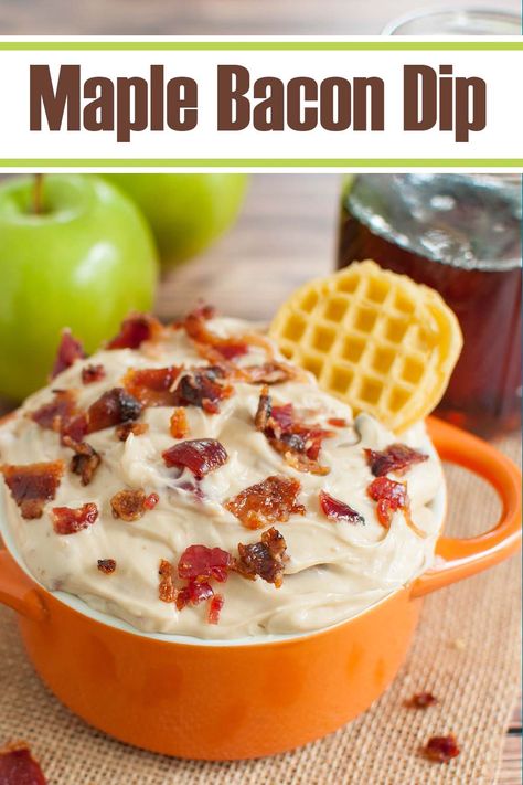 Brunch Dip Ideas, Bacon Dishes Breakfast, Tailgating Food Breakfast, Maple Bacon Cream Cheese, Waffle Appetizer Mini, Fall Themed Brunch Food, Brunch Dips Appetizers, Breakfast Dip Recipes, Brunch Tailgate Ideas