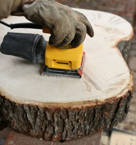 How to Make Rustic End Tables | eHow Tree Trunk Table, Tree Stump Side Table, Tree Stump Table, Log Table, Trunk Table, Stump Table, Wood Stumps, Rustic End Tables, Wood Table Diy