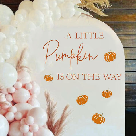 A Little Pumpkin is on The Way Gender Reveal Party Decor Sign Boho Fall Baby Shower Wall Stickers Rustic Wall Decor for Balloon Arch Backdrop Photo Props #ad #littlepumpkin #littlepumpkinisontheway #alittlepumpkinisontheway #pumpkin #pumpkinbabyshower #babyshowerideas #babyshowerthemes #babyshowertheme #babyshoweridea #fallbabyshower #fallbabyshowerideas Boho Gender Reveal Party Ideas, Little Pumpkin On The Way Gender Reveal, Balloon Arch For Gender Reveal, A Pumpkin Is On The Way, Fall Baby Reveal Ideas, What Will Our Pumpkin Be Gender Reveal, Pumpkin Gender Reveal Decorations, Gender Reveal Pumpkin Theme, Fall Gender Reveal Decorations