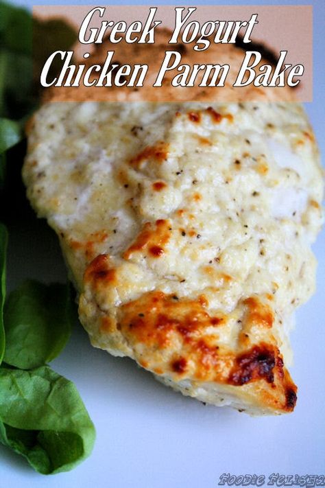 Chicken Parm Bake, Greek Yogurt Chicken Recipes, Baked Chicken Parm, Parm Chicken, Greek Yogurt Chicken, Yogurt Chicken, Chicken Marinade Recipes, Greek Yogurt Recipes, Chicken Parm