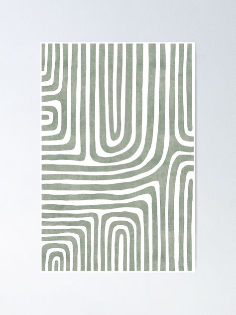 Green Boho Painting, Wall Art Trends 2023, Sage Green Line Art, Marianne Hendriks, Sage Painting, Sage Green Painting, Peaceful Paintings, Green Line Art, Sage Art