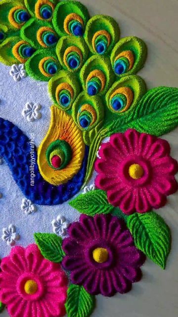 Rangoli For Competition, Kurti Designs Party Wear, Embroidery Flowers Pattern, Simple Rangoli, June 15, Satisfying Video, Flowers Pattern, Fashion Blouse Design, Fashion Blouse