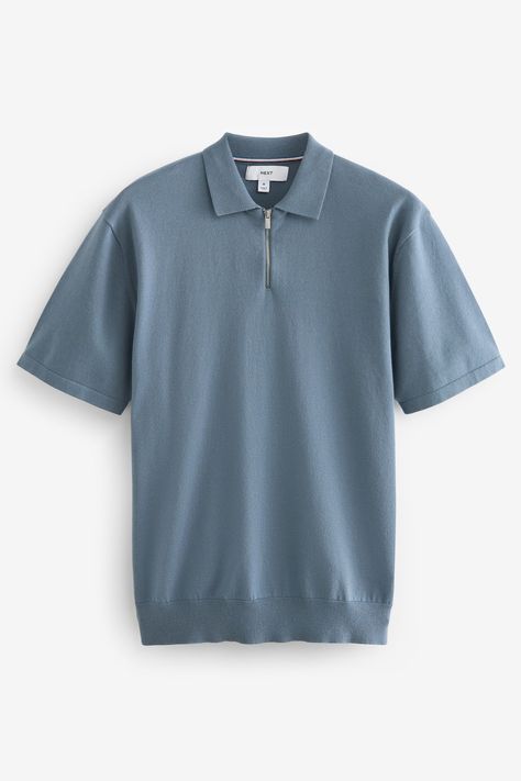 Upgrade your day-to-day polo shirt with this stylish, zip neck top. This polo shirt has a classic regular fit, with a collared design and a ribbed hem, perfect for wearing with jeans or suit trousers. 82% Cotton, 18% Nylon. Outfits With Jeans Men, Polo Shirt Outfits, Zip Polo, Dungaree Jeans, Africa Art, Smart Trousers, Suit Trousers, Polo Jeans, Tailored Suits