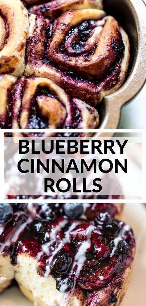 Soft Cinnamon Rolls, Blueberry Cinnamon Rolls, Rolls From Scratch, Cinnamon Rolls From Scratch, Sweet Roll Recipe, Blueberry Sauce, Cinnamon Rolls Homemade, Blueberry Recipes, God Mat