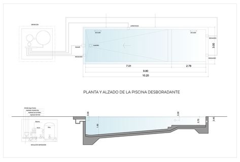 Gallery of Infinity Pools in 15 Architecture Projects - 19 Infinity Pool Backyard, Swimming Pool Drawing, Pool Design Plans, Overflow Pool, Swimming Pool Plan, Pool Drawing, Swimming Pool Images, Swimming Pool Chemicals, Swimming Pool Pictures