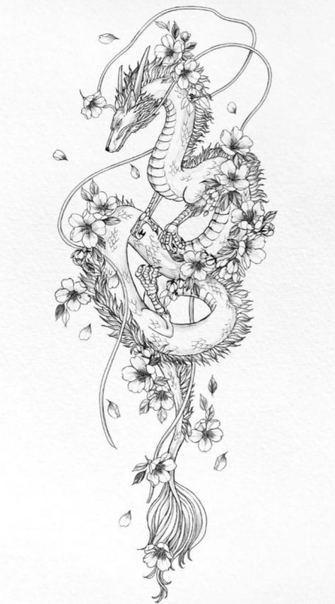 Dragon Tattoo Upper Back, Feminine Chinese Dragon Tattoos, Dragon King Tattoo, Dragon Arm Sleeve Tattoo Women, Dragon Blossom Tattoo, Cool Back Tattoos For Women Unique, Forearm Tattoo Women Dragon, Chinese Zodiac Dragon Tattoo, Full Back Dragon Tattoo For Women