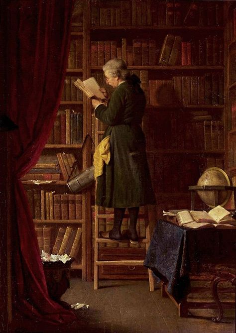 From Wikiwand: Enlightenment era librarian in a library, 19th-century painting by Georg Reimer, National Museum in Warsaw Study Artwork, Carl Spitzweg, Giuseppe Arcimboldo, Arte Hip Hop, William Adolphe Bouguereau, Old Library, Rennaissance Art, Van Gogh Museum, Peter Paul Rubens