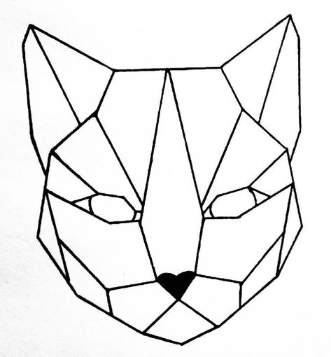 Geometric Art Animal, Cat Template, Quality Quotes, Polygon Art, Geometric Shapes Art, Fabric Photography, Geometric Design Art, Geometric Drawing, Art And Craft Videos