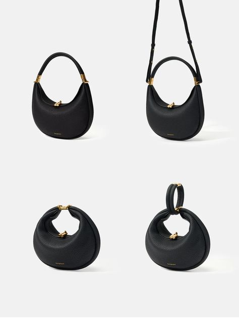 Small Luna Bag | Luxury Design | 4 Ways to Carry – Songmont Luna Bag, Onyx Colour, Ladies Purse, Luxury Purses, Bag Luxury, One Bag, Mozambique, Papua New Guinea, Matte Gold