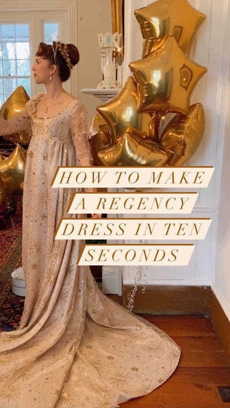 asta.darling on Instagram: How to make a dress in ten seconds😅 I wish it was this easy!! 🎶 Moon (and it went like) @kidfrancescoli #regency #bridgerton… Bridgerton Dresses Diy, Diy Regency Dress, Bridgerton Dresses, Regency Dress, Regency Fashion, Diy Dress, Historical Costume, Fancy Dress, Dress Accessories