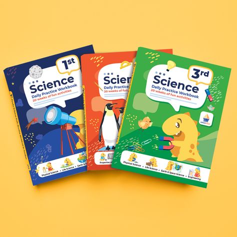 Did you know the DNA in a person’s body, when uncoiled, can stretch from Pluto to the Sun and back? ⁠ ⁠ Science is cool, but so is helping your children thrive in school! ArgoPrep has a workbook for that! Complete with engaging, relevant, and always Common Core-aligned, these workbooks are designed with kids in mind. ⁠ ⁠ ⁠ #argoprep #k8 #k8education #onlineschool #homeschooling #parenting #teacherspayteachers#weareteachers #k8math #k8ela Art Book Cover Design, Kids Book Cover, Education Illustration, Workbook Cover, Layout Magazine, Science Textbook, School Book Covers, Workbook Design, Math Workbook