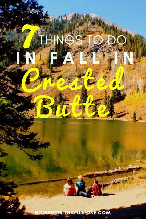 Crested Butte may be a huge winter destination, but in my opinion, fall is the most breathtaking time to visit.  The fall colors may vary by year, but in general, October is when the leaves turn those beautiful golden colors.  Crested Gunnison Colorado, Living In An Rv, Family Of 7, Road Trip To Colorado, Colorado Fall, Crested Butte Colorado, Colorado Adventures, Fall Beauty, Fall Break