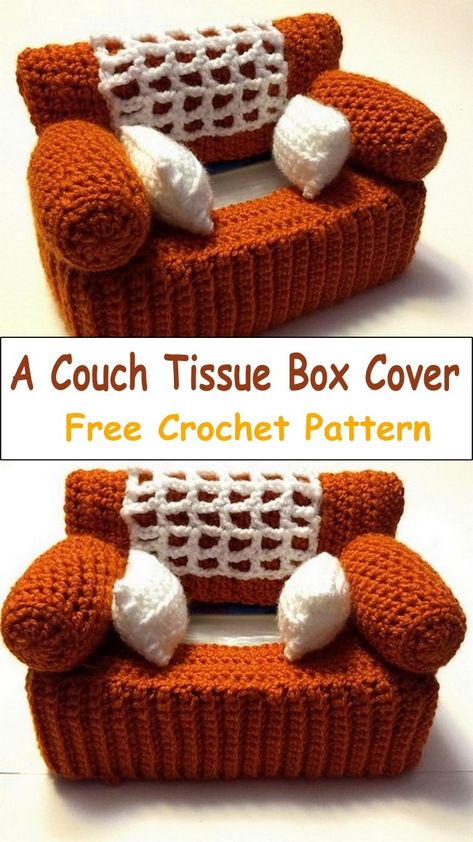 Tissue box covers are more than just practical items; Crochet Tissue Box Covers add a touch of charm and personality to any room. These covers transform an ordinary tissue box into an eye-catching decor piece. Whether it’s a couch-themed cover that brings a playful vibe or a cozy cottage design that adds a warm touch, these covers are perfect for complementing your home decor. Ideal for living rooms, bedrooms, or offices, a well-made tissue box cover ensures tissues are always at hand while blen Crochet Tissue Box Cover Pattern, Crochet Tissue Cover, Crochet Tissue Box Cover, Diy Tissue Box Cover, Crochet Organizer, Crochet Diaper Cover, Patterns For Crochet, Shell Purse, Crochet Monkey