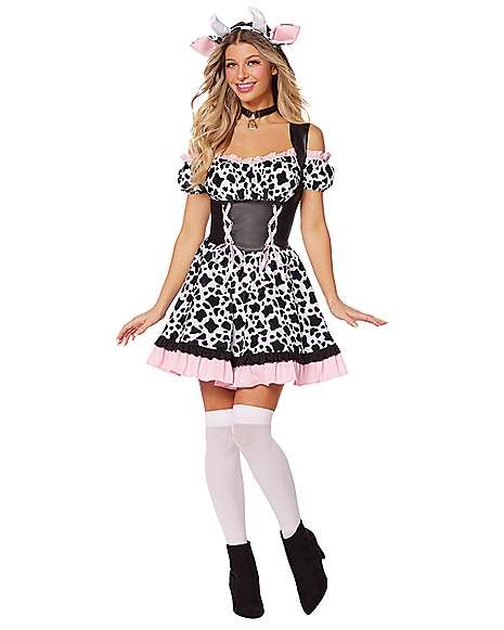 Cow Halloween Costume Women, Cow Costume Women's, Tutu Costumes Diy, Halloween Costumes Ideas For Women, Cow Halloween Costume, Girly Costumes, Cow Print Dress, Cow Dress, Stranger Things Costume