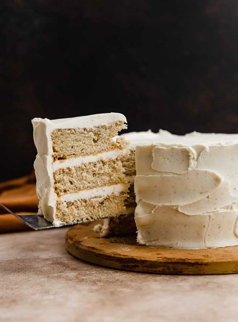 Brown Butter Cake - Salt & Baker Brown Butter Cake Recipe, Brown Butter Cake, Cake Batter Recipes, Pecan Cookie, Brown Sugar Cakes, Brown Butter Frosting, Cream Cheese Frosting Cake, Whiskey Cake, Butter Cake Recipe