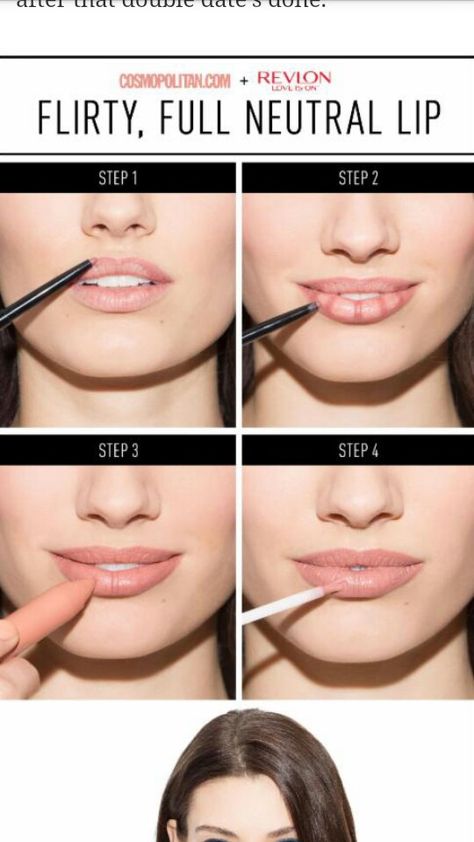 Full Lips Tutorial Overdrawn Lips, Maybelline Lip Gloss, Revlon Colorburst Matte Balm, Winter Lip Color, Neutral Lip, Neutral Lip Color, Maybelline Lip, Nails Neutral, Revlon Colorburst