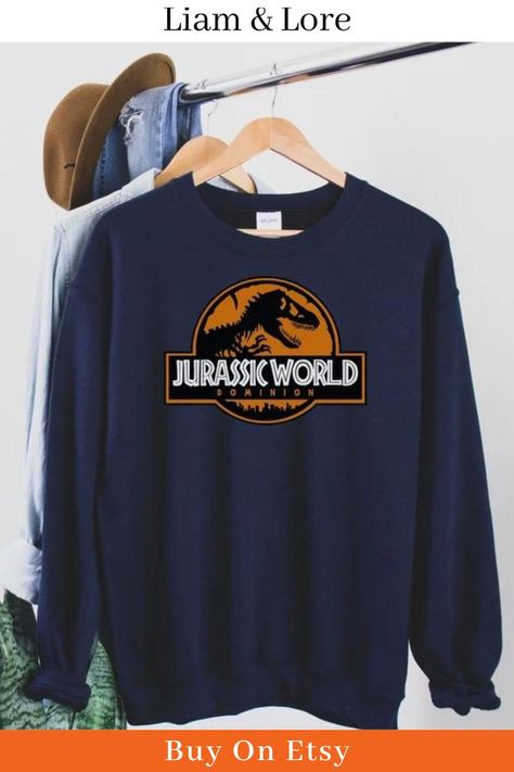 🤍 True to size unisex sizing: refer to size chart in photos for measurements
🤍 Loose fit
🤍 50% Cotton 50% Polyester
🤍 Medium heavy fabric
🤍 Ribbed knit collar, which retails its shape even after washing
🤍 Machine wash warm, do not iron Jurassic World Shirt, Jurassic Park Shirt, Jurassic World Dominion, Dinosaur Tee, First Business, Music Shirts, Mens Fashion Sweaters, Sweatshirt Outfit, Cozy Fits