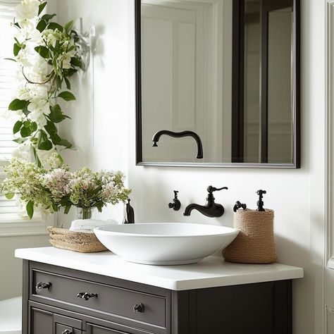 Transformative Flair: Innovative Powder Room Makeover Ideas for a Modern Refresh – decorafit.com Modern Powder Room Design, Powder Bathroom Ideas, Modern Powder Room, Room Makeover Ideas, Powder Bathroom, Powder Room Makeover, Diy Techniques, Powder Room Design, Makeover Ideas