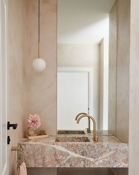 The Hamptons Houses, Arielle Lorre, Contemporary Powder Room, Bathroom Floor Plans, Hampton House, Powder Room Design, Bathroom Design Inspiration, Upstairs Bathrooms, Bathroom Renos