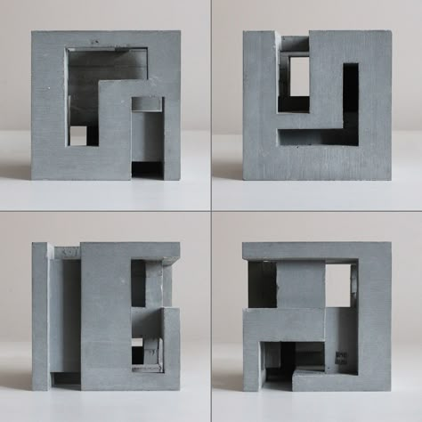 Cubic Geometry ix-v on Behance Cubic Geometry, Cubic Architecture, David Umemoto, Brutalist Concrete, Cubes Architecture, Conceptual Model Architecture, Concept Models Architecture, Conceptual Architecture, Geometric Shapes Art