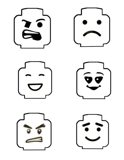 printable for lego games lego decorations lego birthday parties, lego templates for lego printables Printable Lego Faces, Lego Face Template, Lego Faces Printable Free, Lego Head Printable, Lego Stickers Printable, Lego Faces Printable, Diy Lego Decorations, Lego Vbs, Lego Party Printables