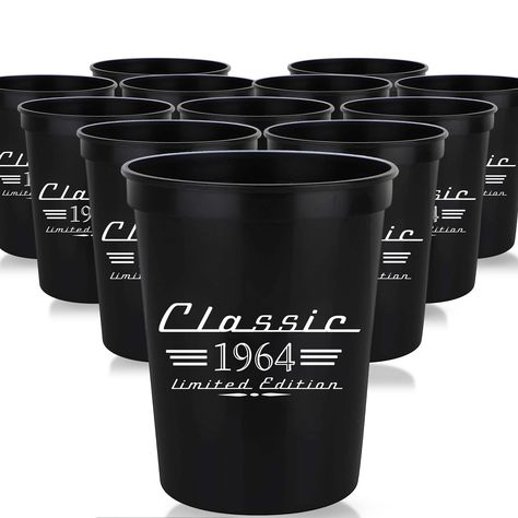 PRICES MAY VARY. Classic 60th Birthday Decorations - Win over everybody’s attention with our disposable cups perfect for 60 year old birthday party decorations. Our 60th birthday favors cups have a sleek design that makes them excellent glassware and Cheers to 60 years party decor. They come in a set of 12, and each 60th birthday plastic cups holds 16 oz With High-Quality Prints - Hosting a party or looking for 60th birthday party favors for guests? These disposable 60 years party cups serve up Man’s 60th Birthday Party, Men Birthday Centerpieces, 60th Centerpiece Ideas, 60 Birthday Themes For Men, Party Favors 60th Birthday, Mens 60th Birthday Party Decorations, 60th Birthday Themes For Dad, Men 60th Birthday Ideas, 60th Birthday Theme For Men