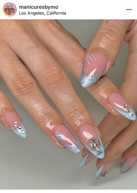 Ice Princess ❄️🧊 Ice Princess Nails, Ice Nails, Princess Nails, Short Stiletto, Armani Hotel, Ice Princess, Gem Nails, Diamond Nails, Nail Charms