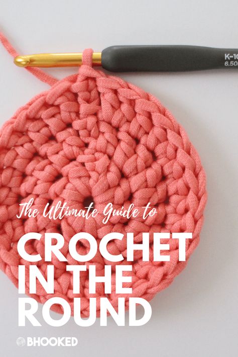 How To Crochet In A Round, How To Increase In The Round Crochet, How To Crochet In The Round With No Seam, Crochet In Circles, Crocheting In The Round, Crochet In The Round Stitches, Crochet Decrease In The Round, Crochet Increase In The Round, How To Crochet In The Round