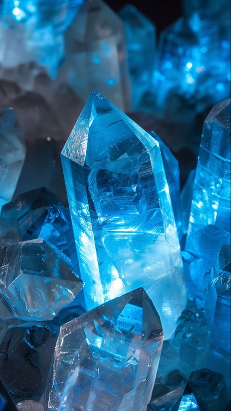 Semiprecious stones Blue Zircon Aesthetic, Light Blue Crystal Aesthetic, Blue Diamonds Aesthetic, Blue Crystal Aesthetic, Blue Crystal Wallpaper, Mineral Background, Cristal Aesthetic, Sapphire Aesthetic, Window Foil