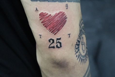 Number 25 Tattoo, 25 Tattoo Number, 25 Tattoo, Tattoos 2023, 25 Number, Tattoo Number, Le Tattoo, L Tattoo, Number Tattoos