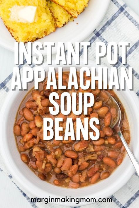 Being born in West Virginia, I grew up eating the classic Appalachian comfort food of pinto beans and cornbread (served with fried potatoes, of course!). These days, I make soup beans in my Instant Pot for an easy meal from my childhood. Soup Beans Instant Pot, Instant Pot Soup Beans, Soup Beans And Cornbread, Pinto Beans And Cornbread, Cornbread Dinner, Instant Pot Pinto Beans, Beans And Cornbread, Instapot Meals, Country Food