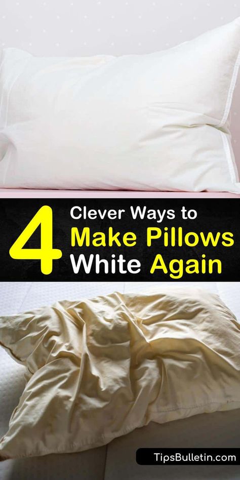 Cleaning Pillows, Make Pillows, Remove Yellow Stains, Homemade Cleaner, Spring Cleaning Challenge, Clean Baking Pans, Baking Soda Benefits, Stain Removers, How To Clean Pillows