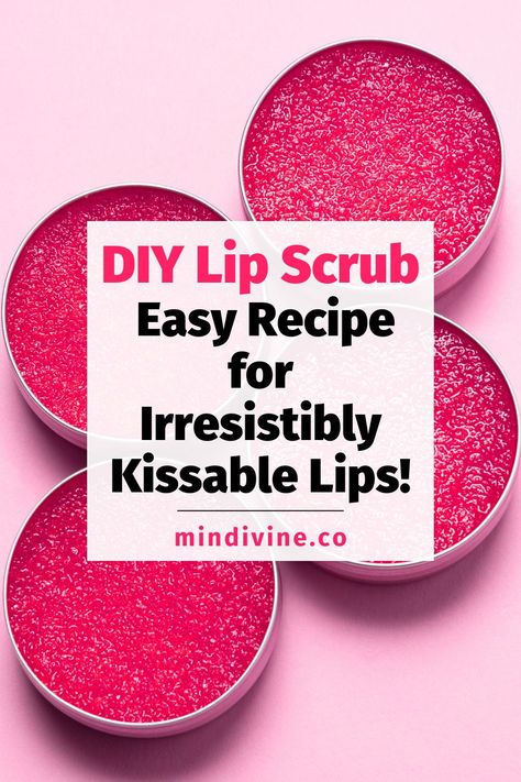 Indulge in some self-care with our easy DIY lip scrub recipe! Say goodbye to chapped lips and hello to a smooth, kissable pout. Try our DIY Lip Scrub today! Lip Scrub Homemade Recipes, Diy Lip Scrub Easy Recipe, How To Make Lip Scrub, Easy Diy Lip Scrub, Diy Lip Scrub, Lip Care Diy, Lip Scrub Recipe, Lip Scrub Homemade, Lip Scrub Diy