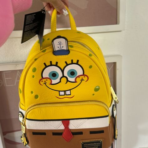 Brand New Got From Disney Still Has Tags Spongebob Backpack Lounge Fly Spongebob Backpack, Lounge Fly Backpack, Spongebob Merch, Funny Backpacks, Spongebob Stuff, Lounge Fly, Loungefly Purse, Y2k Makeup, Random Products