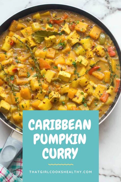 Sweet Potato Tofu, Creamy Coconut Sauce, Curry Pumpkin, Pumpkin Sweet Potato, Indian Sauces, Jamaican Curry, Pumpkin Curry, Caribbean Food, Coconut Sauce