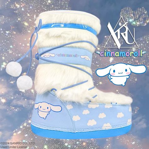 The Blizz comes with white vegan fur upper and printed vegan leather detail. Equipped with a blue rubber outsole, the blue laces come with white pom poms. Yru Shoes Platform, Sanrio Jacket, Yru Shoes, Silly Clothes, 17th Birthday Gifts, Calico Critters Families, Hello Kitty Shoes, Hero Team, Pretty Shoes Sneakers